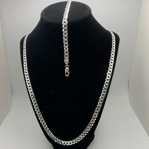 .925 Sterling silver necklace and bracelet set